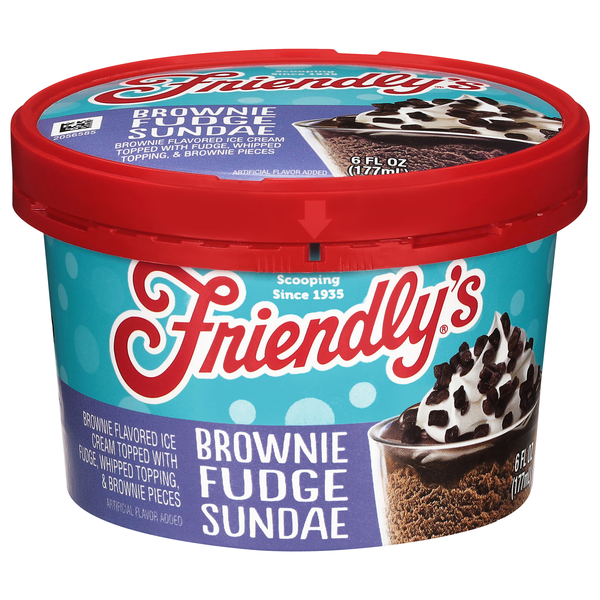 Friendly's Brownie Fudge Sundae Ice Cream Cup