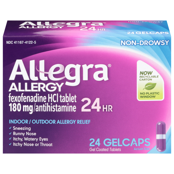 Allegra Allergy 24 HR Indoor/Outdoor Relief Non-Drowsy Gelcaps