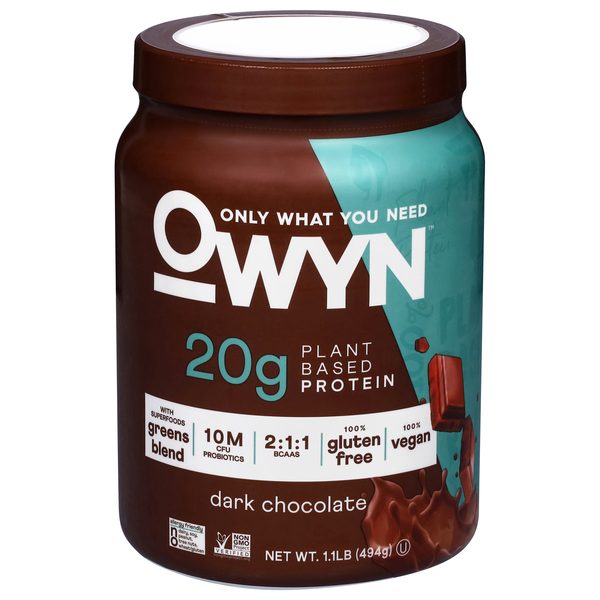 OWYN Dark Chocolate 20g 100% Plant-Based Protein Powder