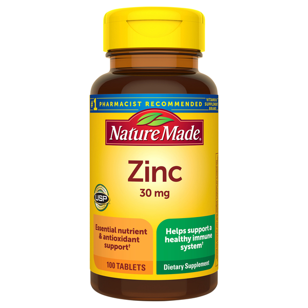 Nature Made Zinc 30 mg Dietary Supplement Tablets