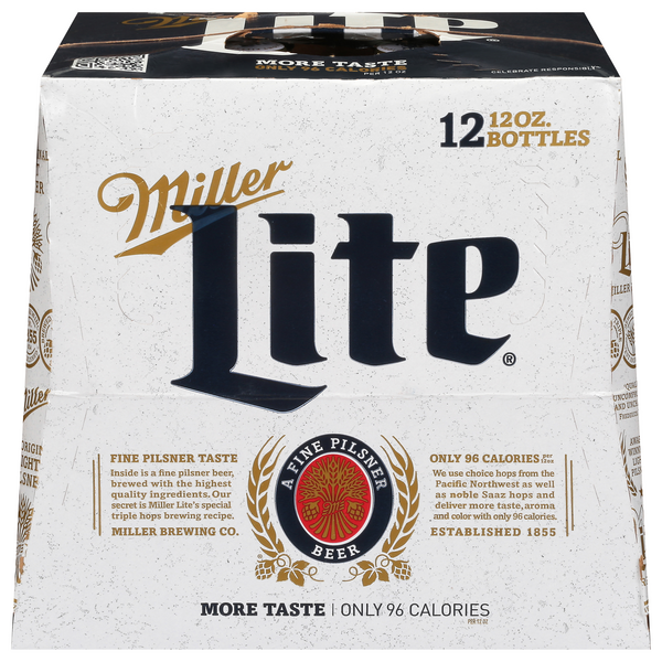 Miller Lite Pilsner Beer - 12 pk