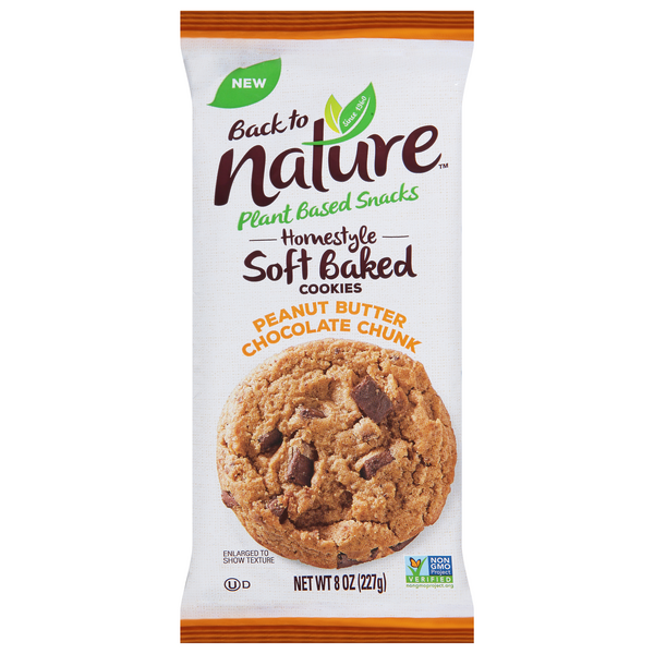Save on Back To Nature Soft Baked Cookies Peanut Butter Chocolate Chunk Homestyle Order Online