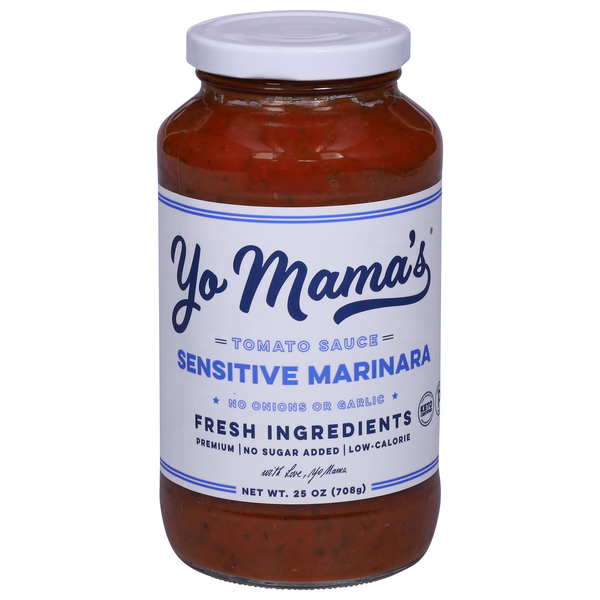 Yo Mama's Low Calorie No Sugar Added Sensitive Marinara Pasta Sauce