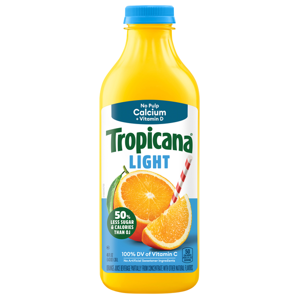 Tropicana Light No Pulp Calcium + Vitamin D 100% Orange Juice
