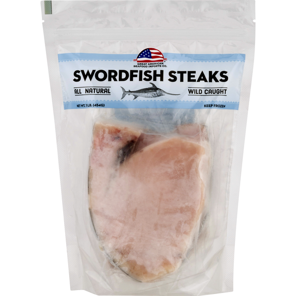 Great American Seafood Wild Caught Swordfish Steaks Frozen