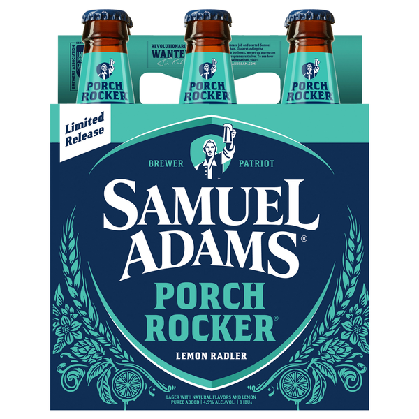 Samuel Adams Porch Rocker Lemon Radler Beer - 6 pk
