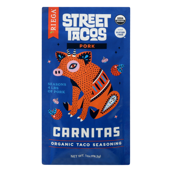 Riega Organic Carnitas Pork Street Tacos Seasoning Packet