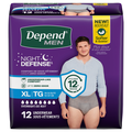 Depend Men's Night Defense Incontinence Underwear XL