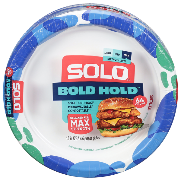 Solo Bold Hold Paper Plates 10 Inch