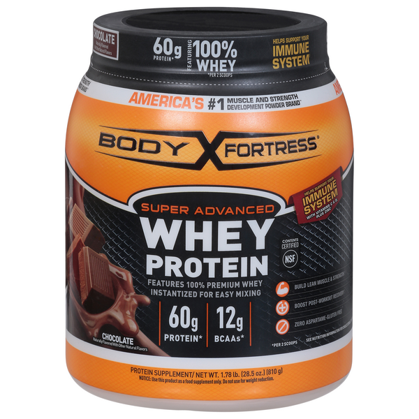 Save on Body Fortress Super Advanced Whey Protein Chocolate Order Online Delivery MARTIN'S