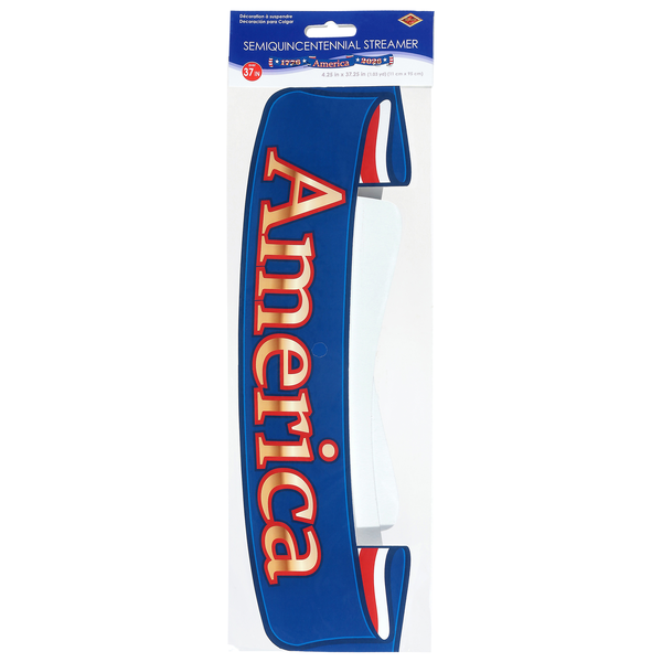Beistle Patriotic Semiquincentennial Streamer 37 Inch