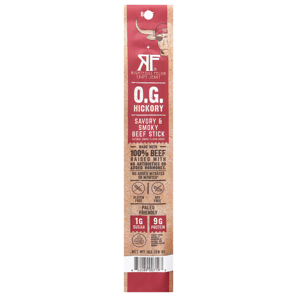Righteous Felon Savory & Smoky O.G. Hickory Beef Stick