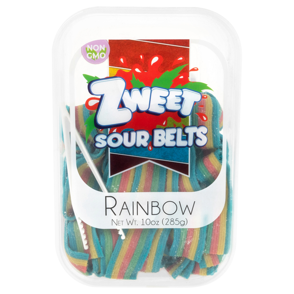 Zweet Rainbow Sour Belts Chewy Candy