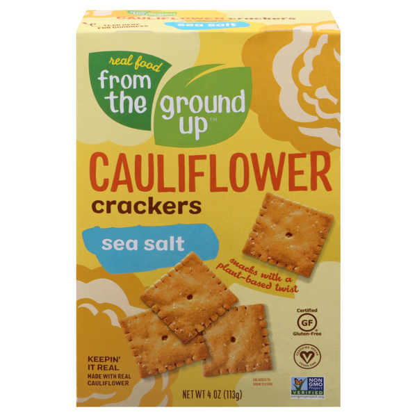 From The Ground Up Gluten Free Sea Salt Cauliflower Crackers