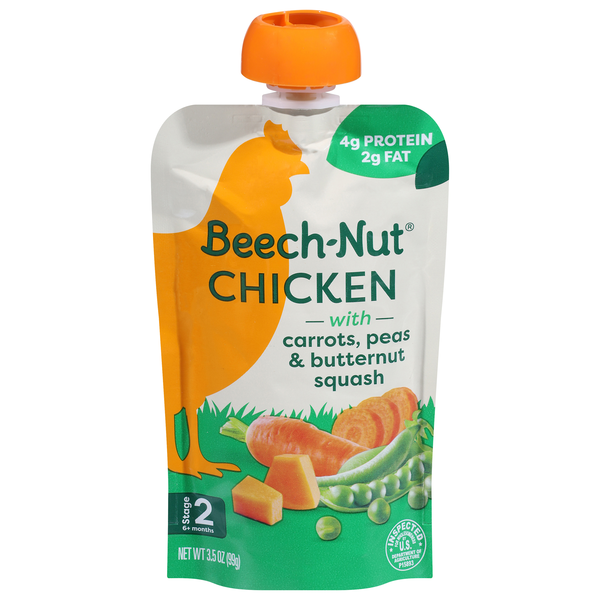 Beech-Nut Stage 2 Chicken w/Carrots Peas & Butternut Squash Baby Food