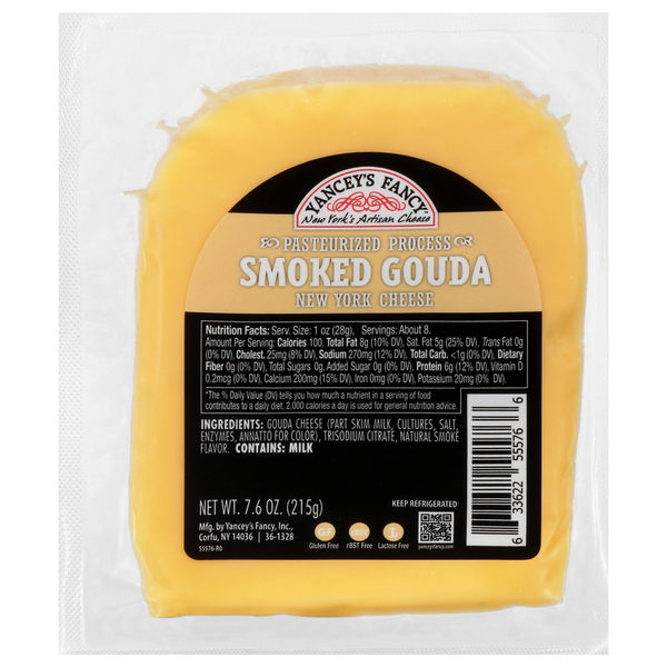 Yancey's Fancy Smoked Gouda Cheese Wedge
