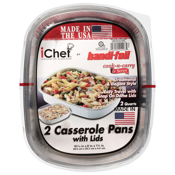 Handi-Foil iChef Cook & Carry Casserole Pans with Lids