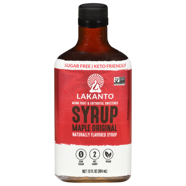 Lakanto Sugar Free Keto Monkfruit Sweetened Maple Flavored Syrup
