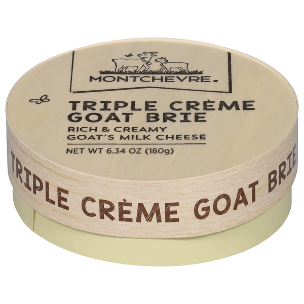 Montchevre Triple Creme Goat Brie Milk Cheese Wheel