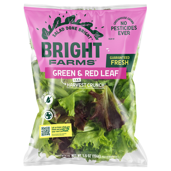 BrightFarms Green & Red Leaf aka Harvest Crunch Lettuce