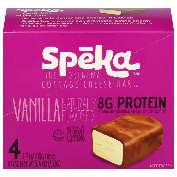 Speka Vanilla Cottage Cheese Bar - 4 ct Frozen
