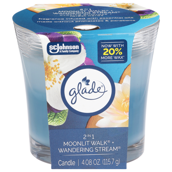 Glade 2-in-1 Moonlit Walk + Wandering Stream Candle