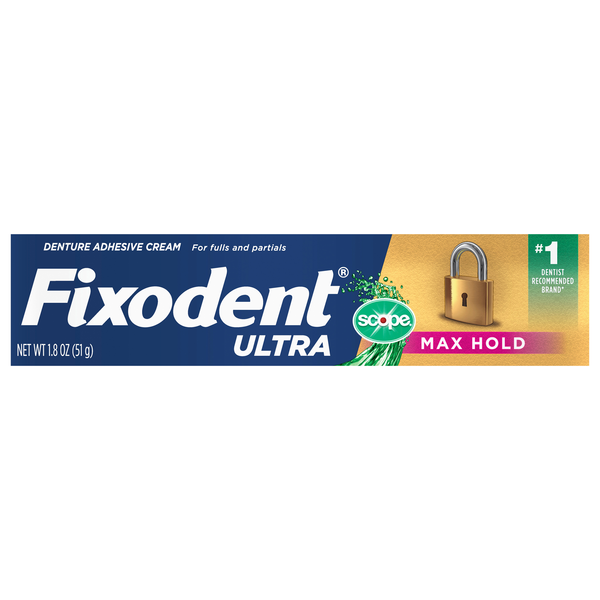 Fixodent Ultra Max Hold Scope Flavor Denture Adhesive Cream