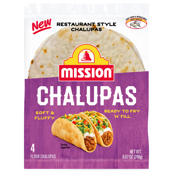 Mission Restaurant Style Flour Chalupas 6 Inch - 4 ct