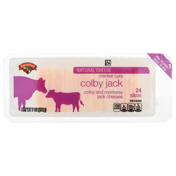 Hannaford Cracker Cuts Colby Jack Cheese Slices - 24 ct