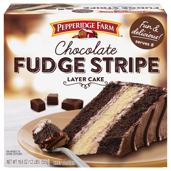Pepperidge Farm Chocolate Fudge Stripe Layer Cake Frozen