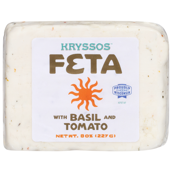 Kryssos Feta Cheese with Tomato & Basil Block