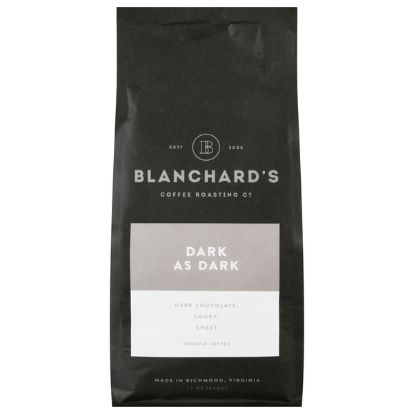 Save on Blanchard's Dark as Dark Coffee (Ground) Order Online Delivery