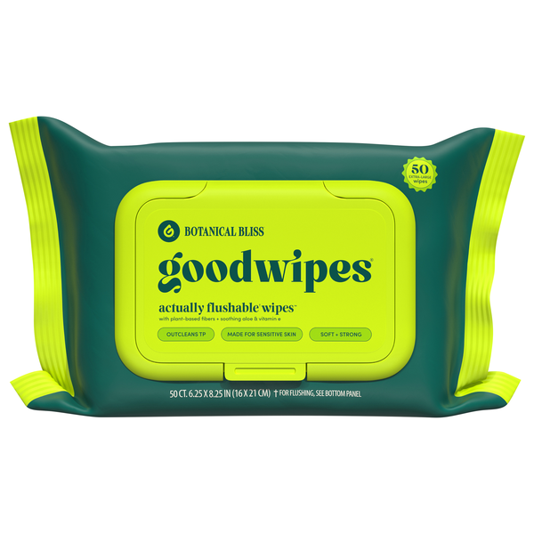 Goodwipes Botanical Bliss Actually Flushable Wipes