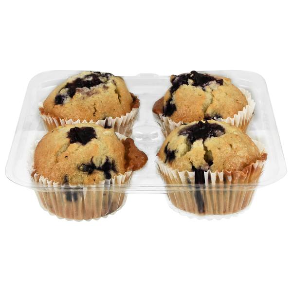 Hannaford Bakery Double Blueberry Filled Muffins - 4 ct