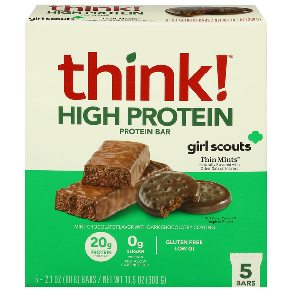think! Gluten Free Chocolate Mint 20g High Protein Bar - 5 ct