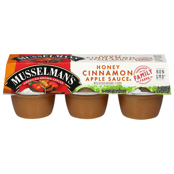 Musselman's Honey Cinnamon Applesauce Cups - 6 ct