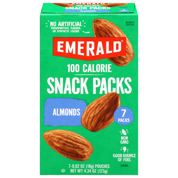 Emerald 100 Calorie Whole Almonds Snack Packs - 7 ct