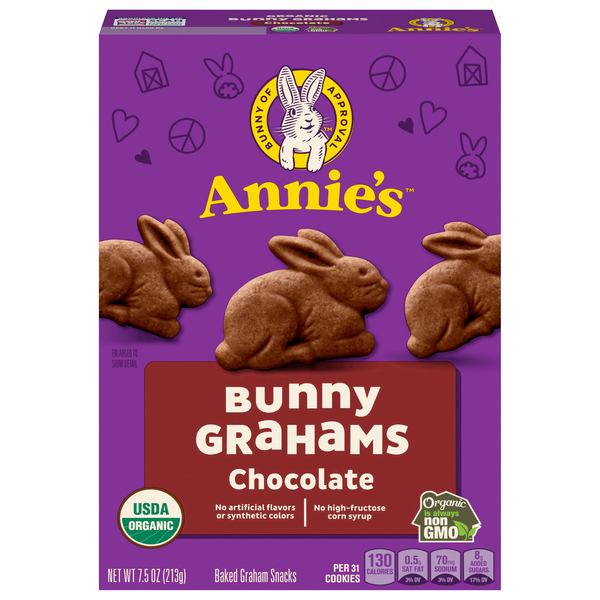 Annie's Organic Chocolate Bunny Graham Crackers