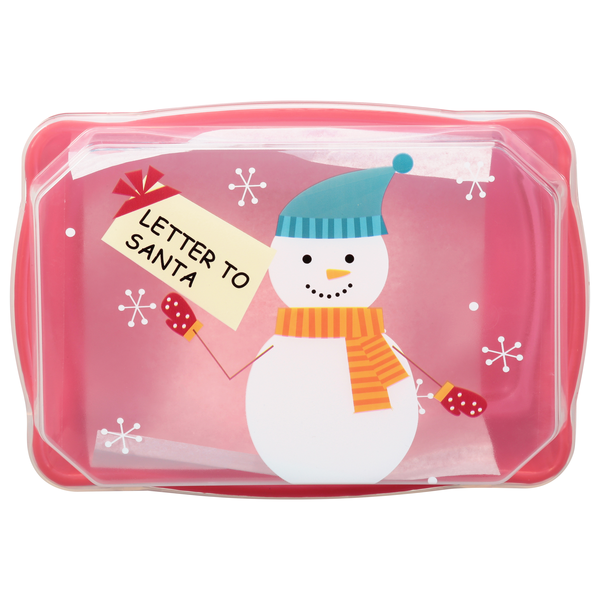 Smart Living Christmas Cookie Container Letter to Santa