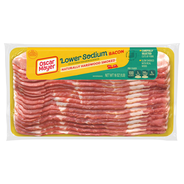 Oscar Mayer Lower Sodium Naturally Hardwood Smoked Bacon Sliced