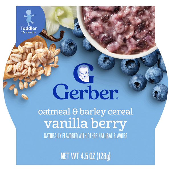 Gerber Toddler Vanilla Berry Oatmeal & Barley Cereal