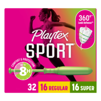 Playtex Sport Unscented Regular & Super Tampons
