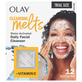 Olay Cleansing Melts + Vitamin C Face Cleanser Water-Activated Face Wash