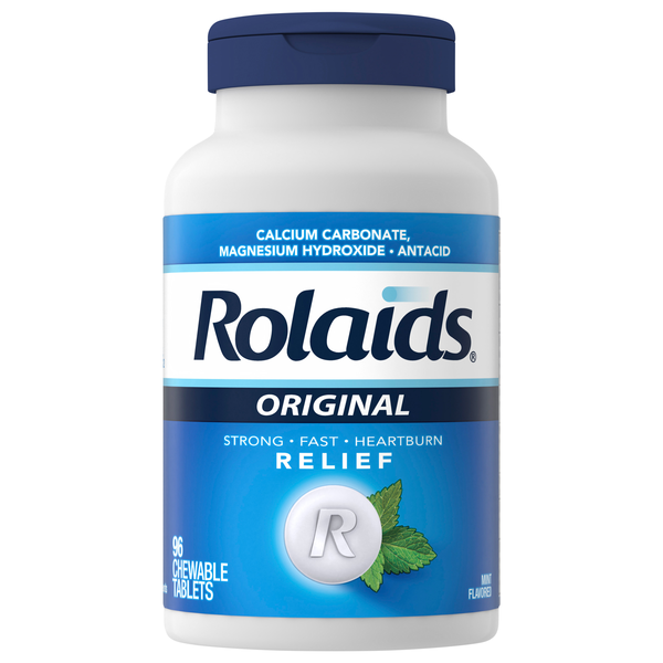 Rolaids Original Strength Antacid Mint Flavor Chewable Tablets
