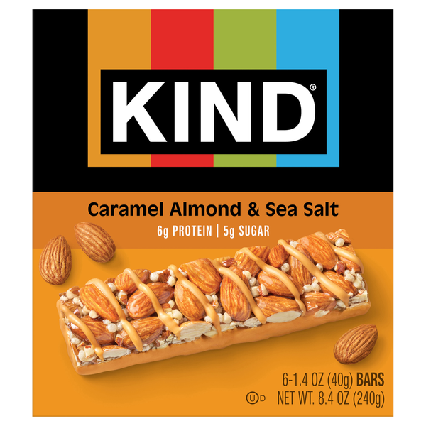 KIND Gluten Free Caramel Almond & Sea Salt Bars - 6 ct