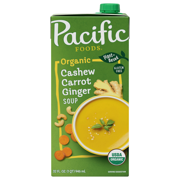 Pacific Foods Organic Plant-Based Gluten Free Cashew Carrot Ginger Soup