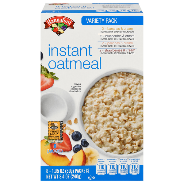 Hannaford Variety Pack Instant Oatmeal - 8 ct