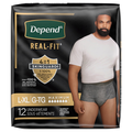 Depend Real Fit Men's Incontinence Underwear L/XL