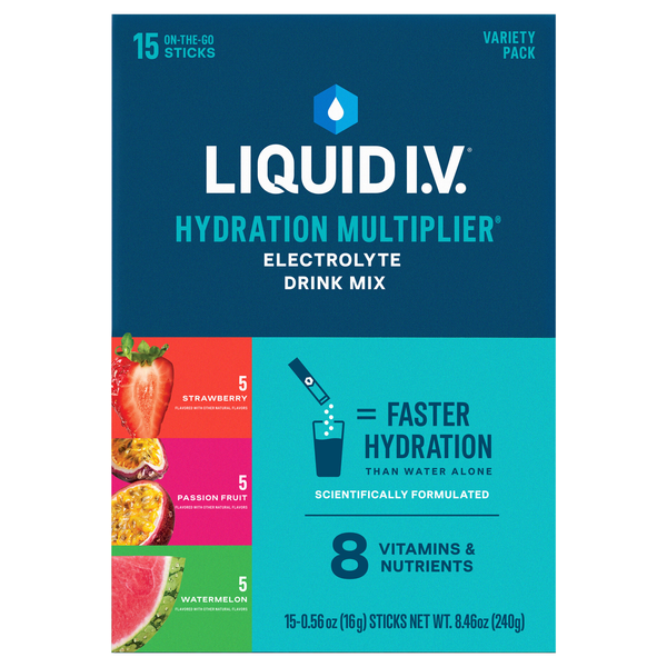 Liquid I.V. Electrolyte Drink Mix Variety Pack - 15 ct