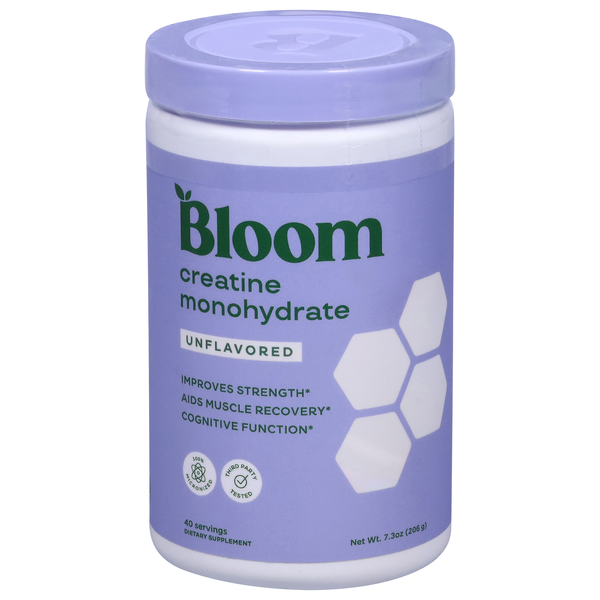 Bloom Unflavored Creatine Monohydrate Powder